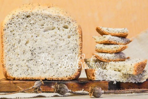 Белый хлеб с маком в хлебопечке. Шаг 10