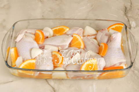 Курица с апельсинами в духовке. Шаг 8