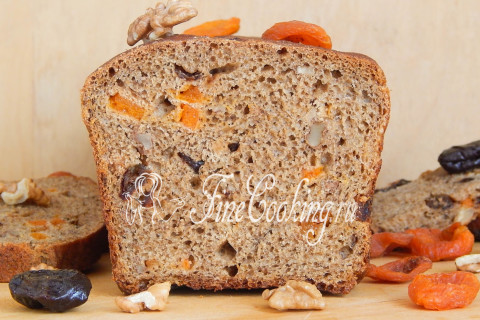 Пшенично-ржаной хлеб на закваске с орехами и сухофруктами. Шаг 14