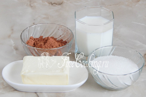 Шоколадная глазурь из какао и молока. Шаг 1
